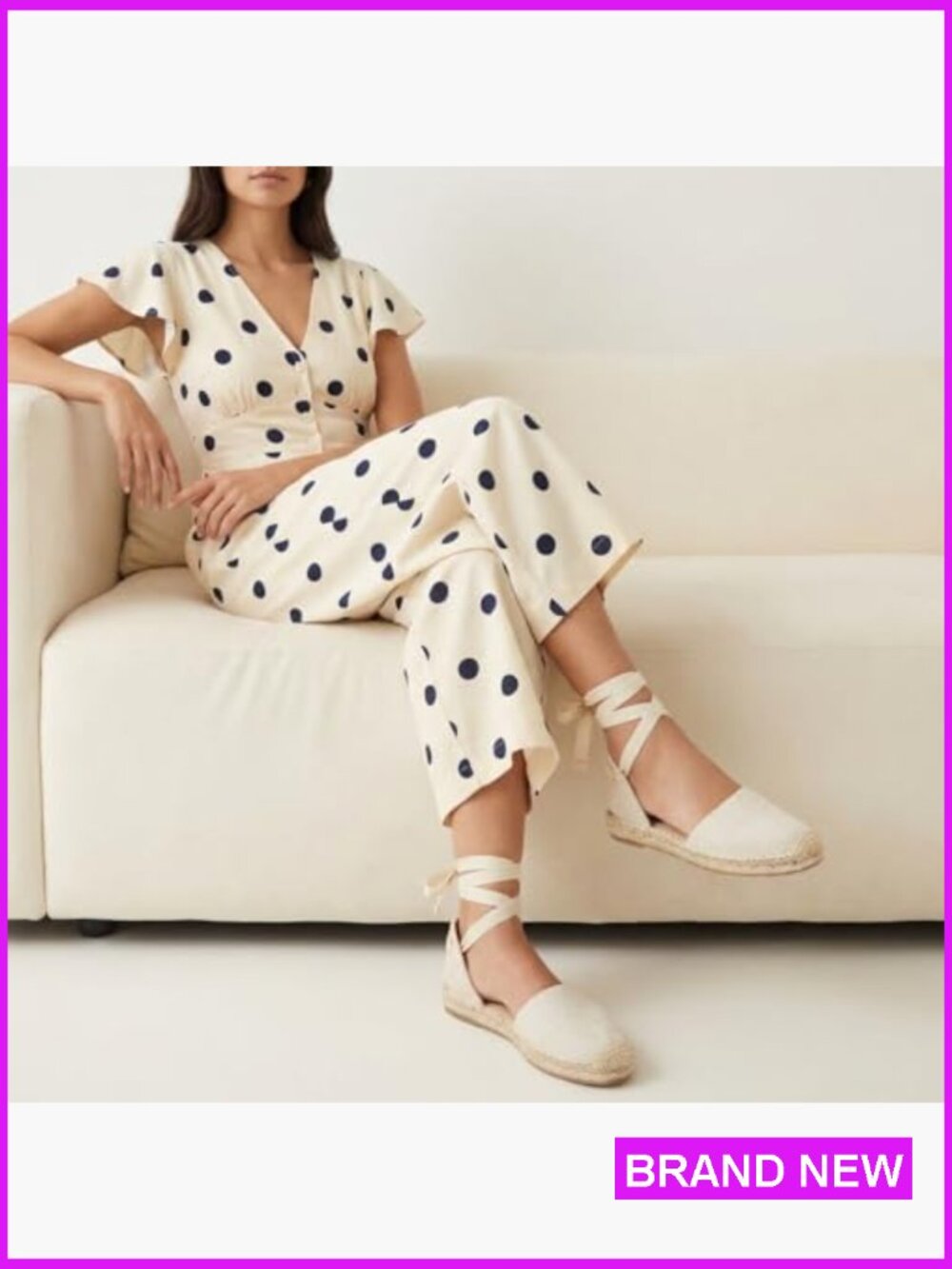 Classic Espadrille Wedge Sandal with Elastic Ankle Strap Jute Sole Comfort - Picture 7 of 7
